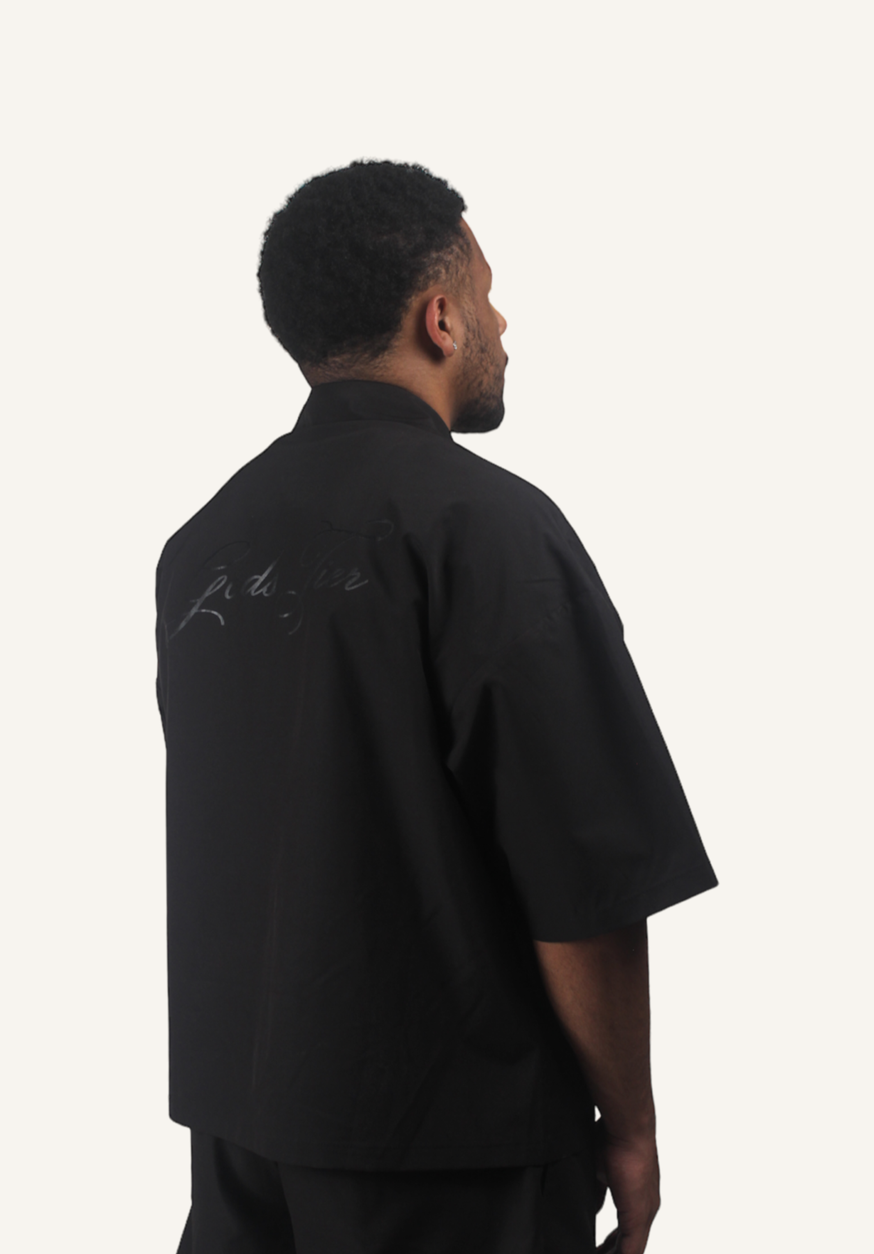 Black Camp Collar Shirt