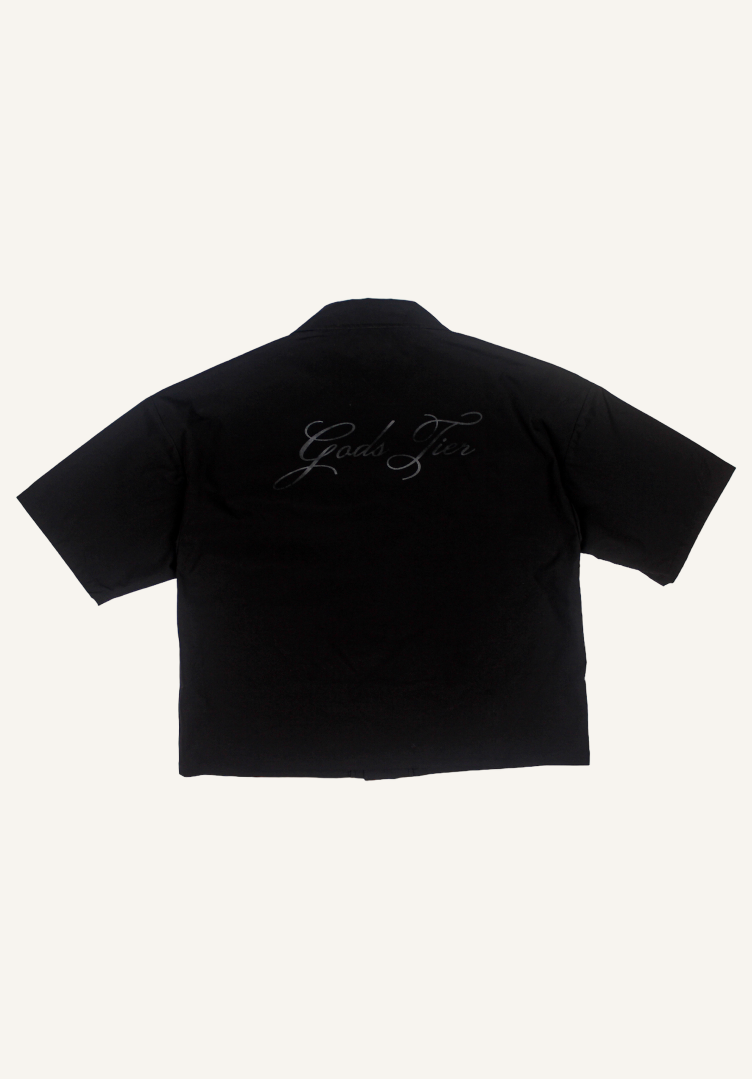 Black Camp Collar Shirt