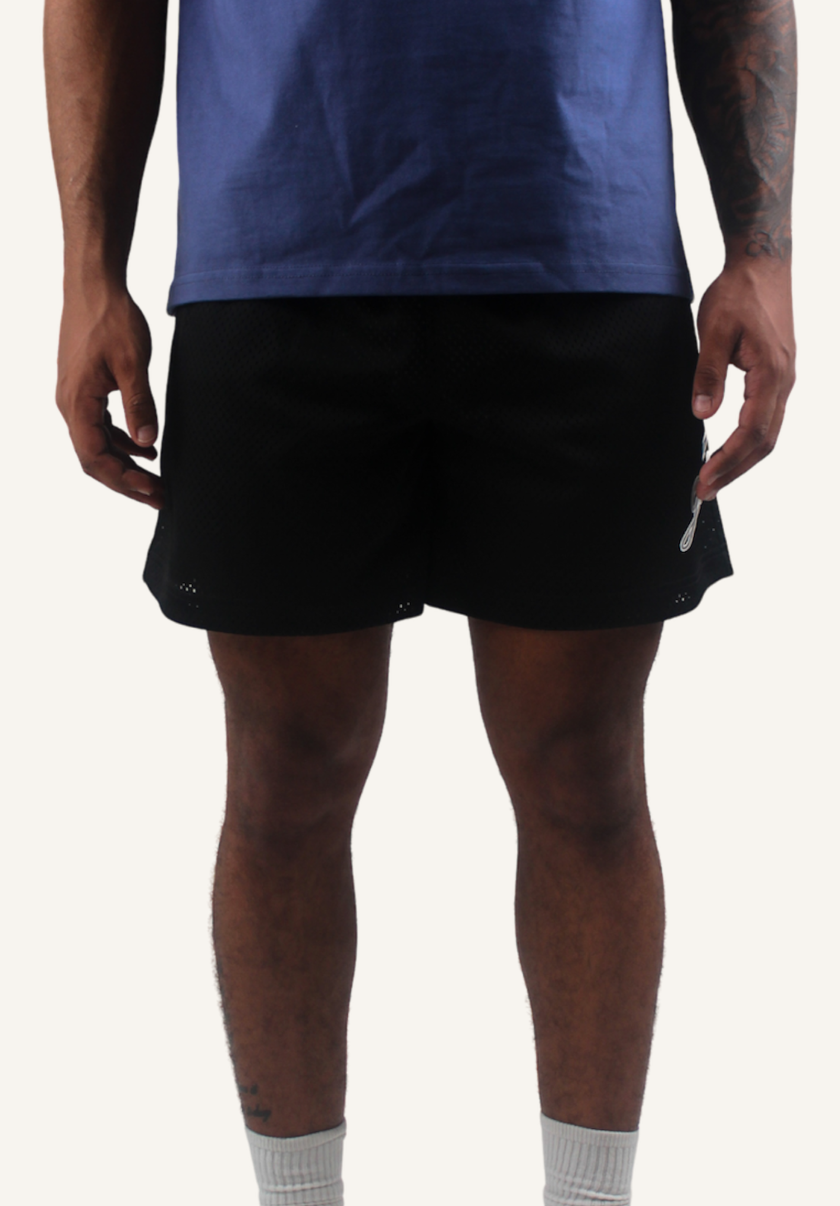 Black Mesh Shorts