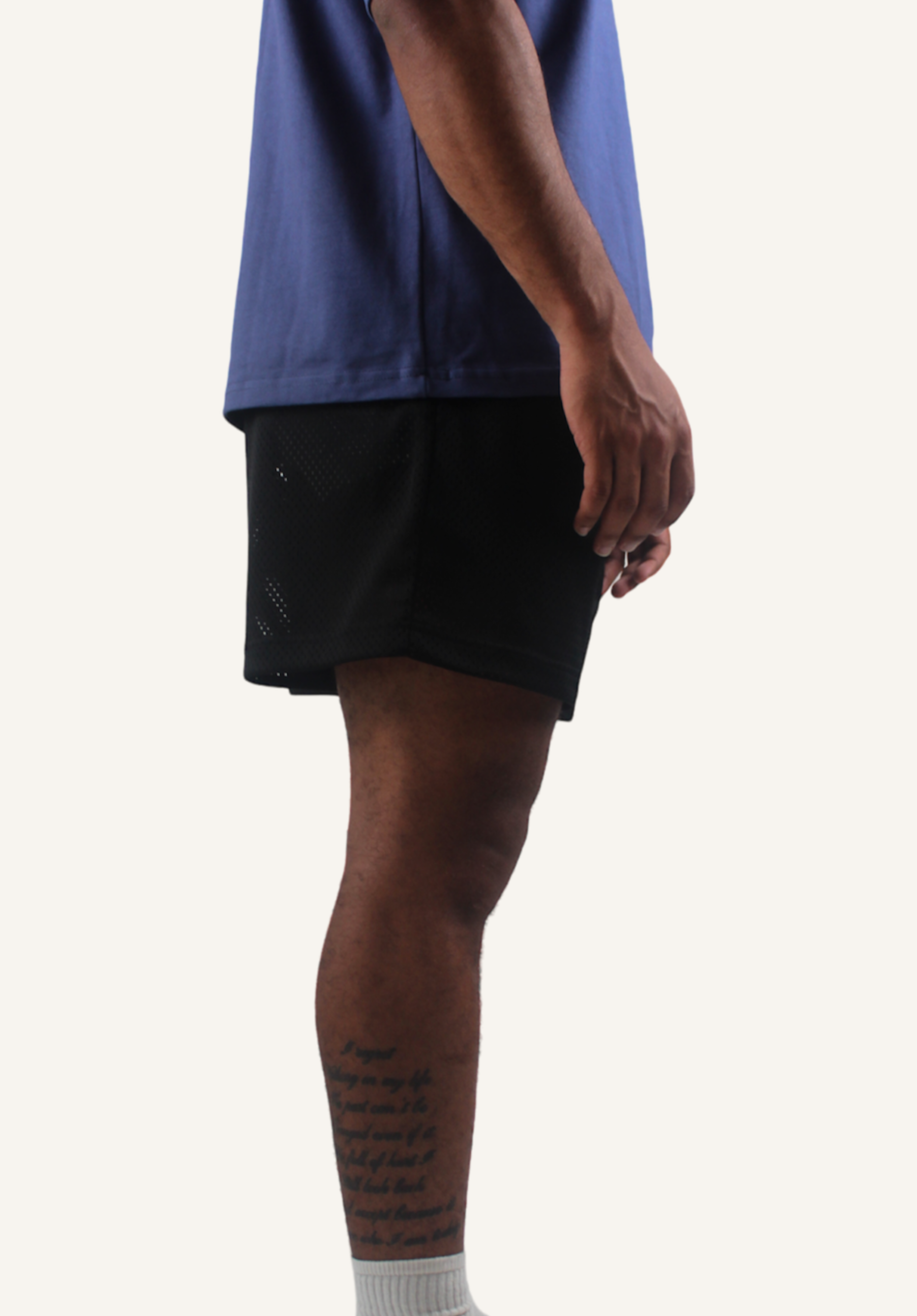 Black Mesh Shorts