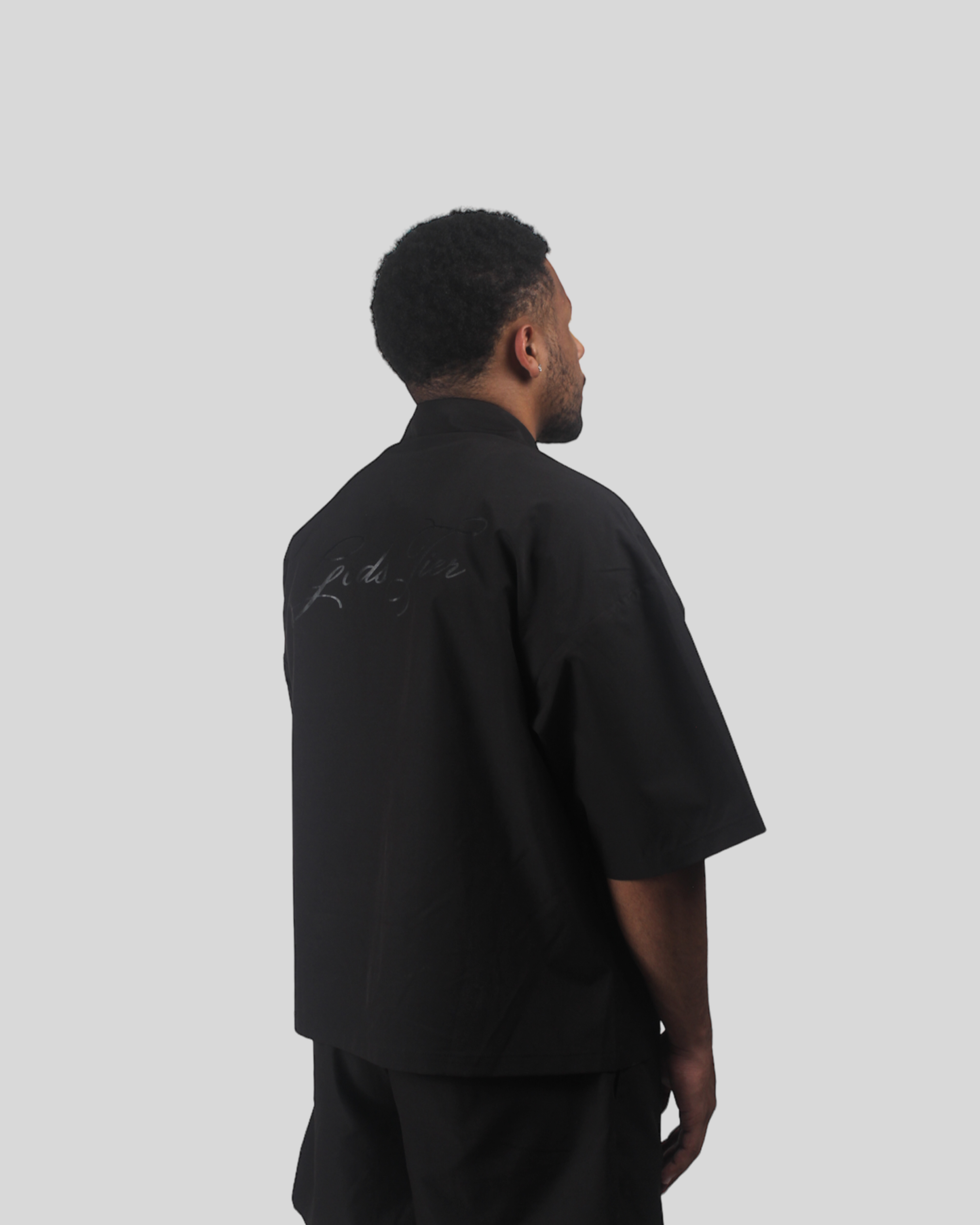 Black Camp Collar Shirt