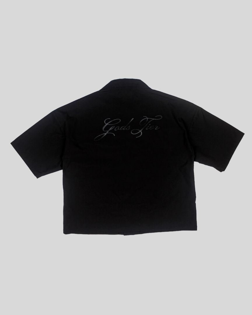 Black Camp Collar Shirt